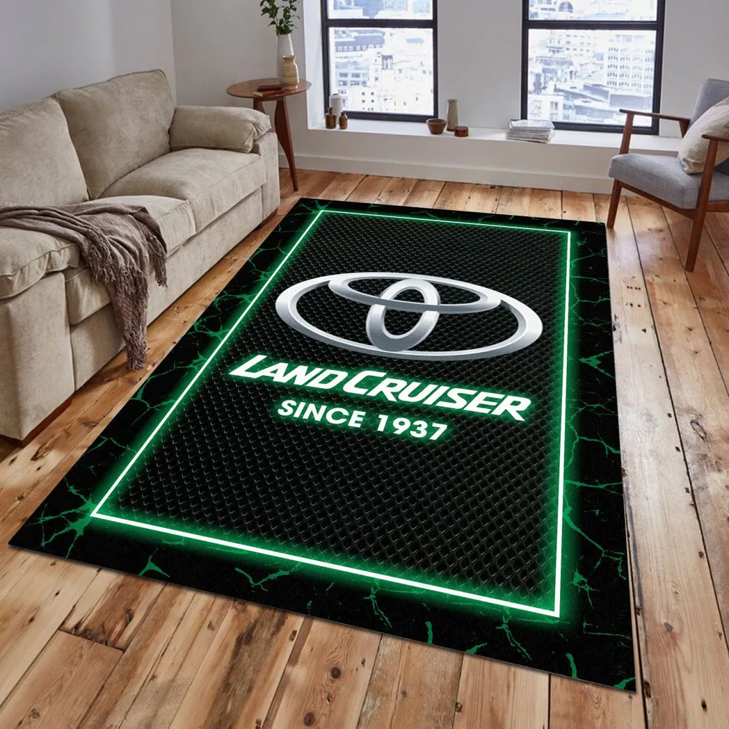 Toyota Land Cruiser Rug, Gift For Toyota   Land Cruiser Lovers, Gift For Him, Husband, Boyfriend CAR5202192579 - Green