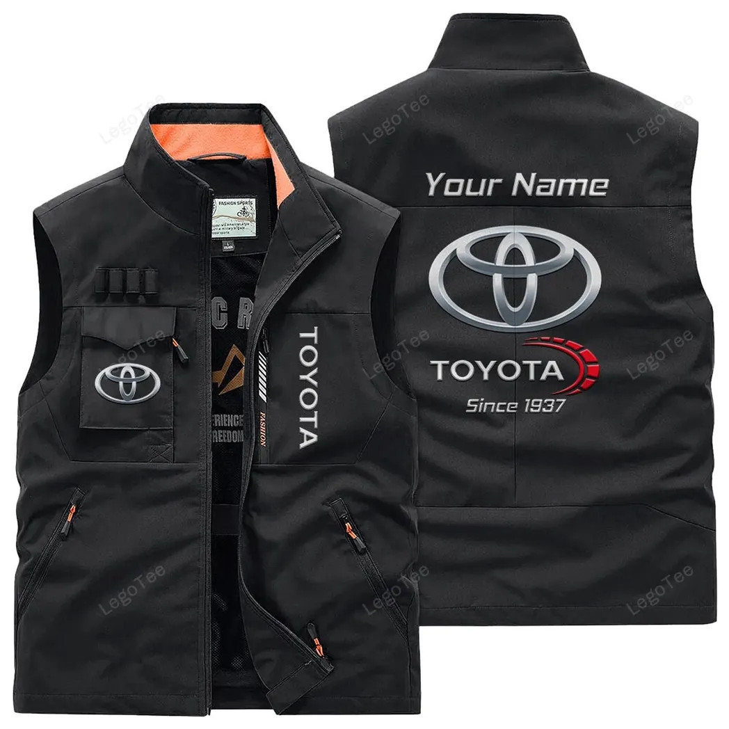 Toyota Outdoor Sleeveless Vest, Gift For Toyota Lovers, Gift For Him, Husband, Boyfriend - Black CAR131021325696-3
