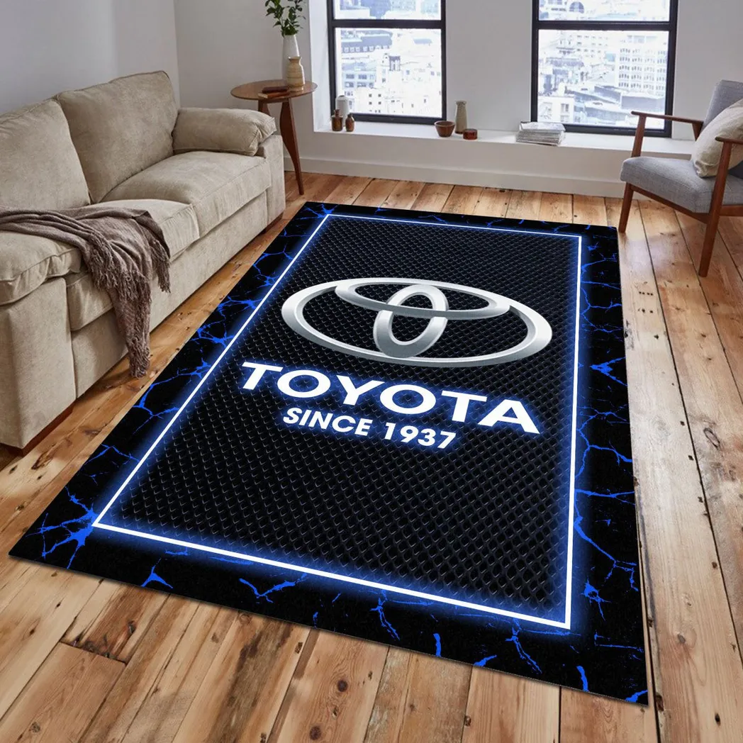 Toyota Rug, Gift For Toyota Lovers, Gift For Him, Husband, Boyfriend CAR5202192581 - Blue