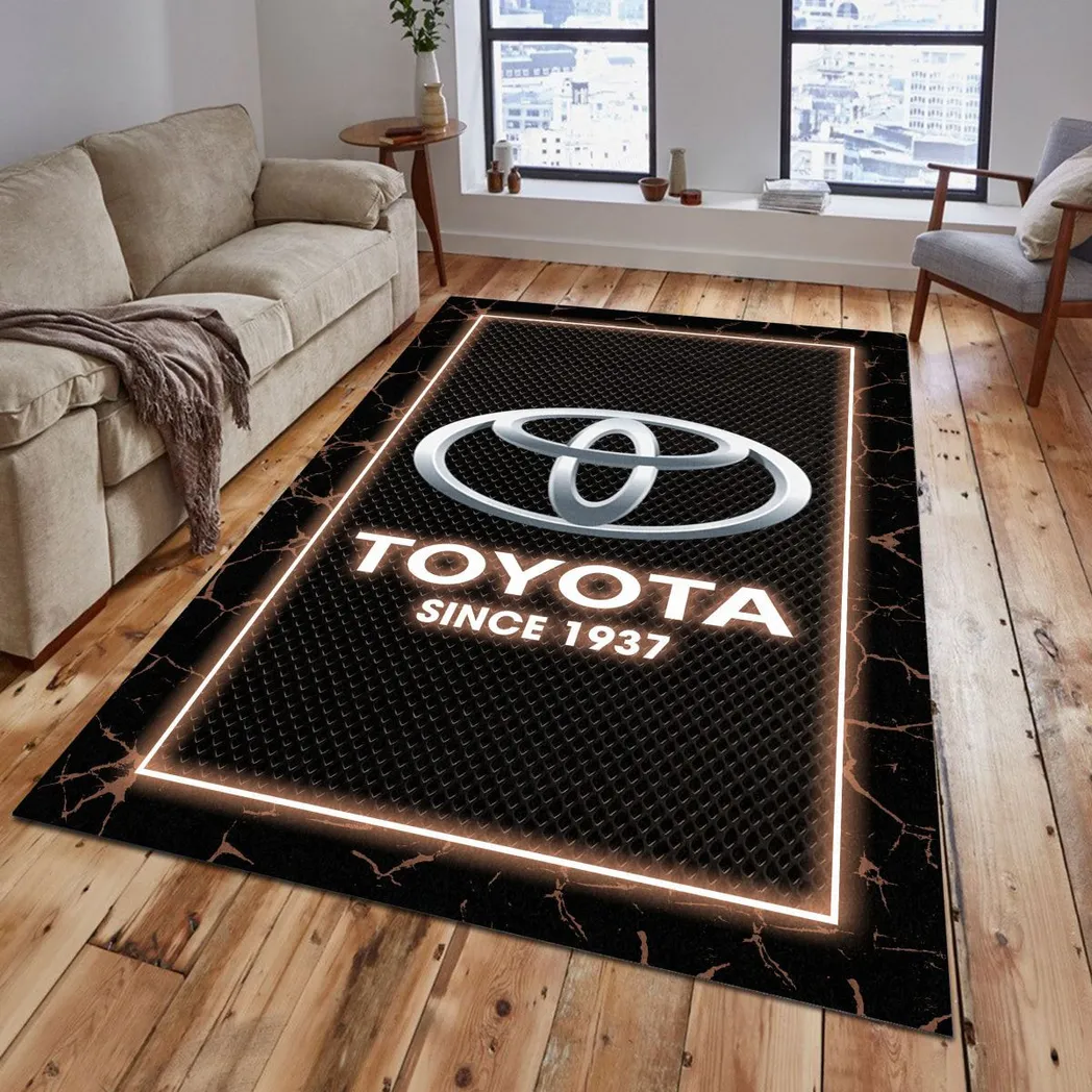 Toyota Rug, Gift For Toyota Lovers, Gift For Him, Husband, Boyfriend CAR5202192581 - Brown