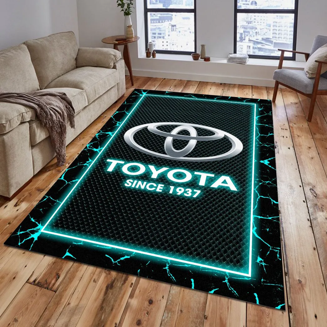 Toyota Rug, Gift For Toyota Lovers, Gift For Him, Husband, Boyfriend CAR5202192581 - Cyan