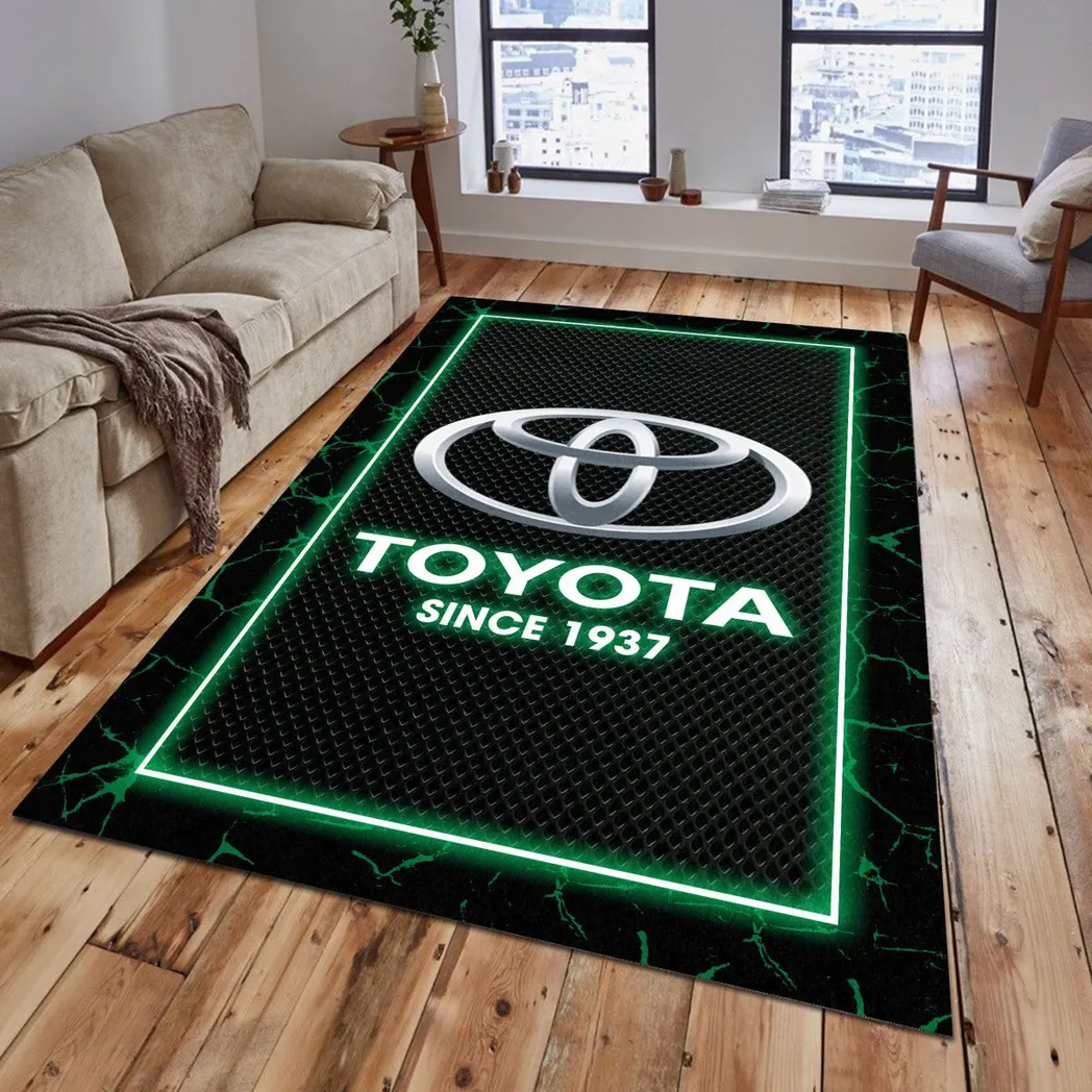 Toyota Rug, Gift For Toyota Lovers, Gift For Him, Husband, Boyfriend CAR5202192581 - Green