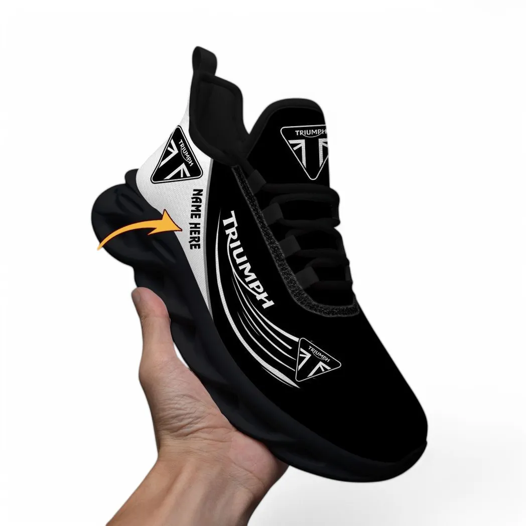 Triumph Motorcycles Shoes For Men CAR83021725139, Triumph Motorcycles Gift For Husband, Him, Boyfriend - Black