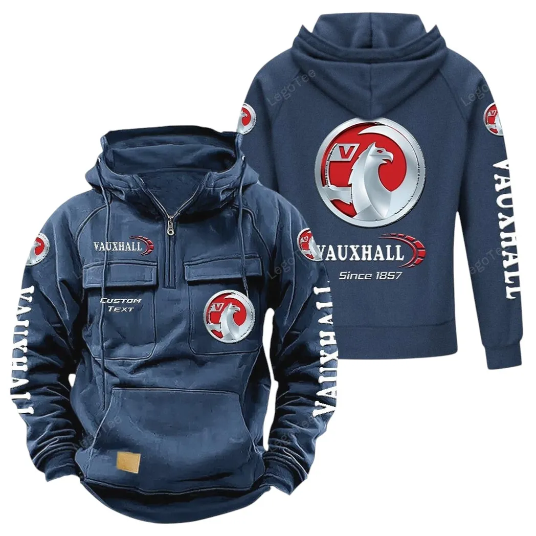 Vauxhall Tactical Quarter Zip Hoodie, Gift For Vauxhall Lovers, Gift For Him, Husband, Boyfriend - Dark Blue CAR96021425733-3