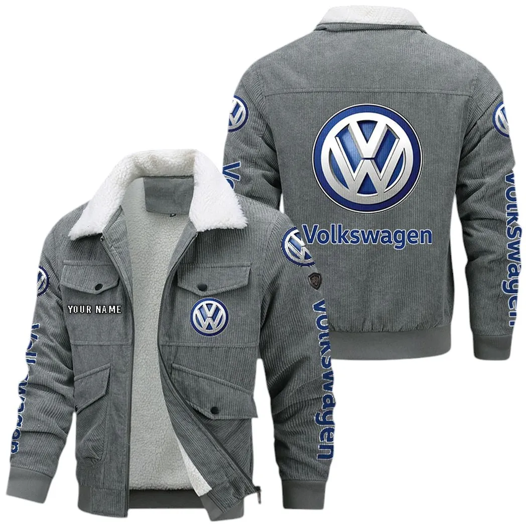 Volkswagen Corduroy Jacket For Men, Gift For Volkswagen Lovers CAR42022225562 - Gray