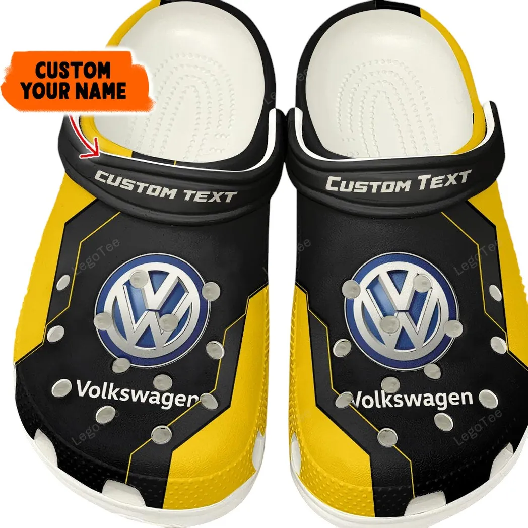 Volkswagen Crocs, Gift For Volkswagen Lovers, Gift For Him, Husband, Boyfriend - Yellow CAR140021225563-8