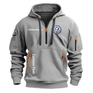 Volkswagen Half Zip Hoodie For Men, Gift For Him, Husband, Boyfriend - Gray CAR112021425561-2