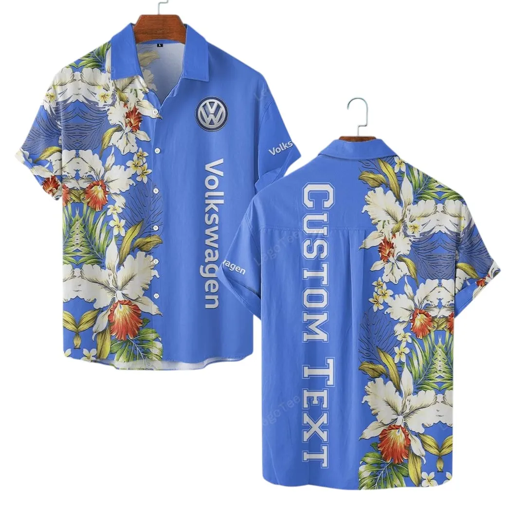 Volkswagen Hawaiian Shirt For Men, Gift For Volkswagen Lovers, Gift For Him, Husband, Boyfriend CAR1230304009 - Blue