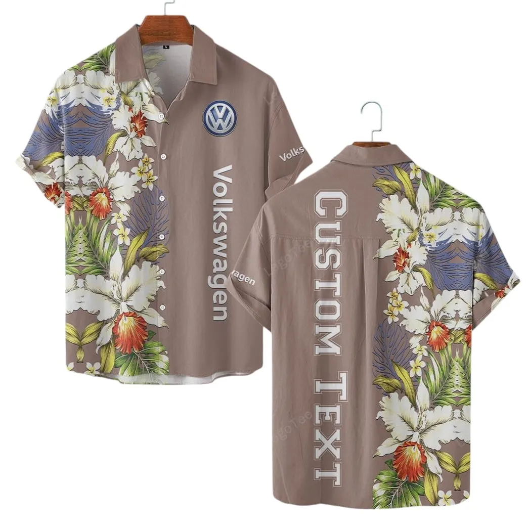 Volkswagen Hawaiian Shirt For Men, Gift For Volkswagen Lovers, Gift For Him, Husband, Boyfriend CAR1230304009 - Brown