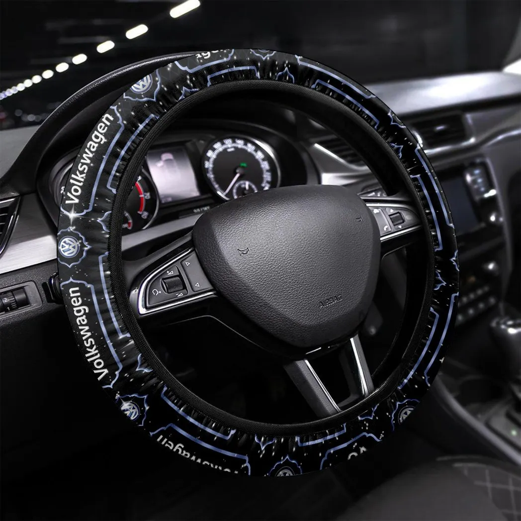 Volkswagen Steering Wheel Cover, Personalized Gifts For Him, Boyfriend, Husband - Blue CAR55021425229