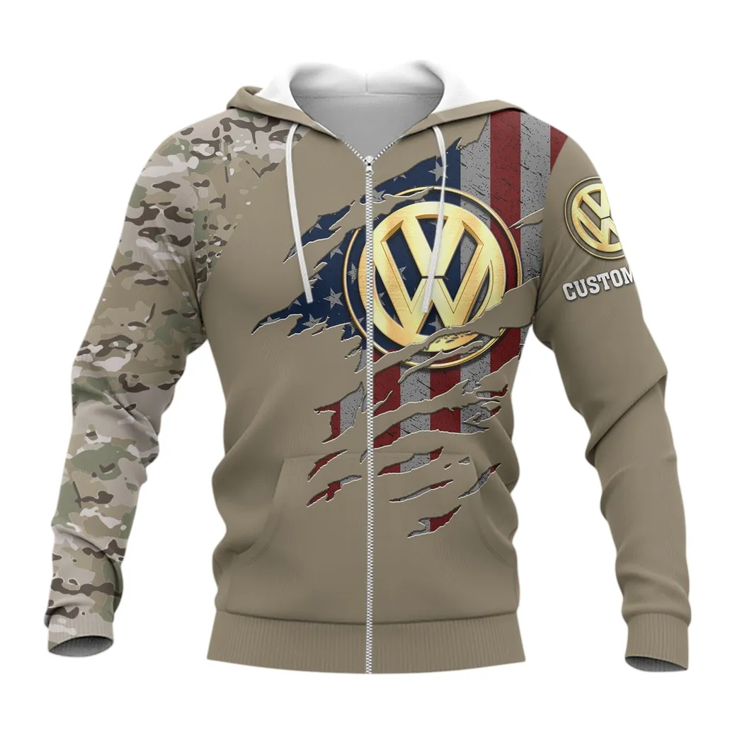 Volkswagen Zipper Hoodie, Gift For Volkswagen Lovers, Gift For Him, Husband, Boyfriend CAR46021725106-3