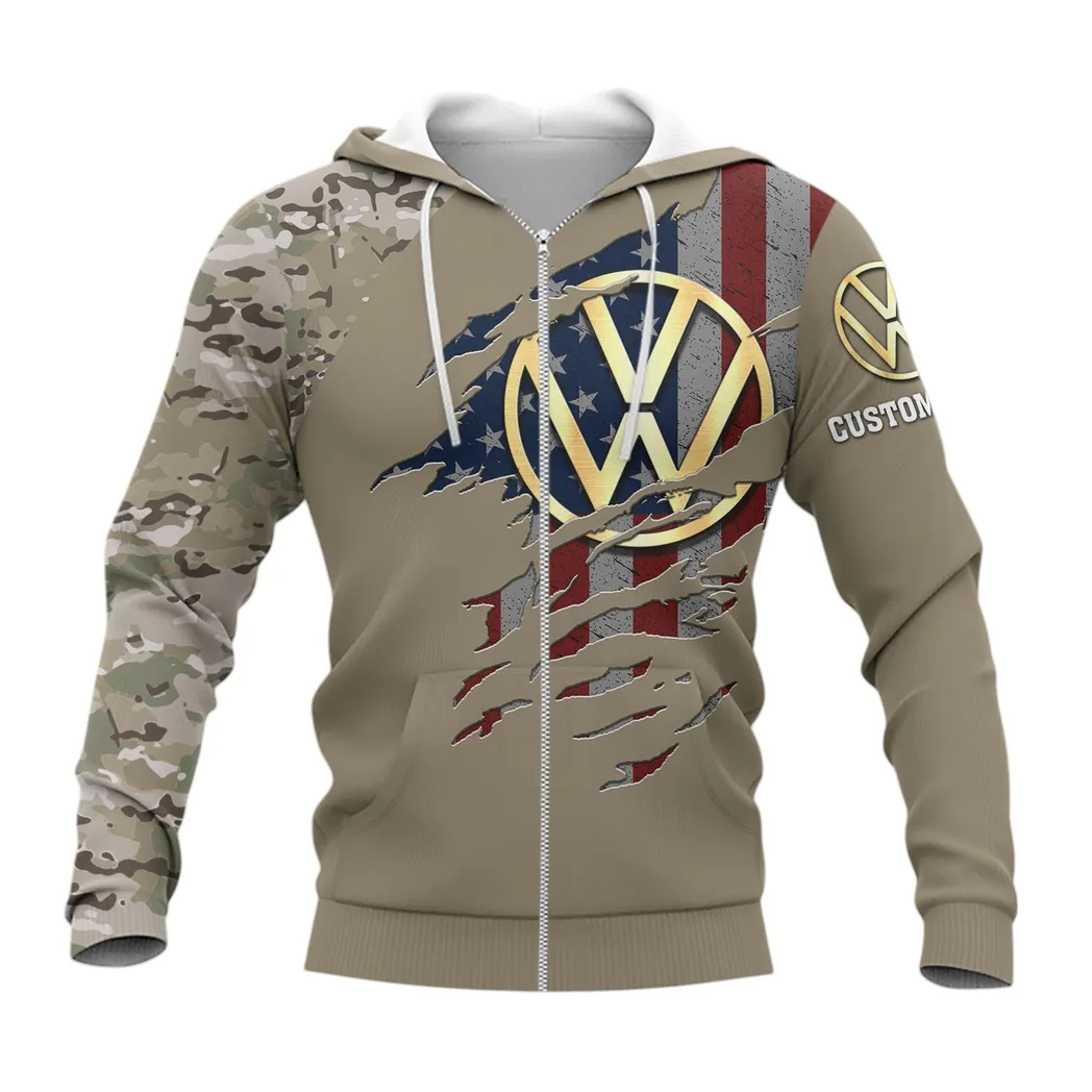 Volkswagen Zipper Hoodie, Gift For Volkswagen Lovers, Gift For Him, Husband, Boyfriend CAR46021725107-3