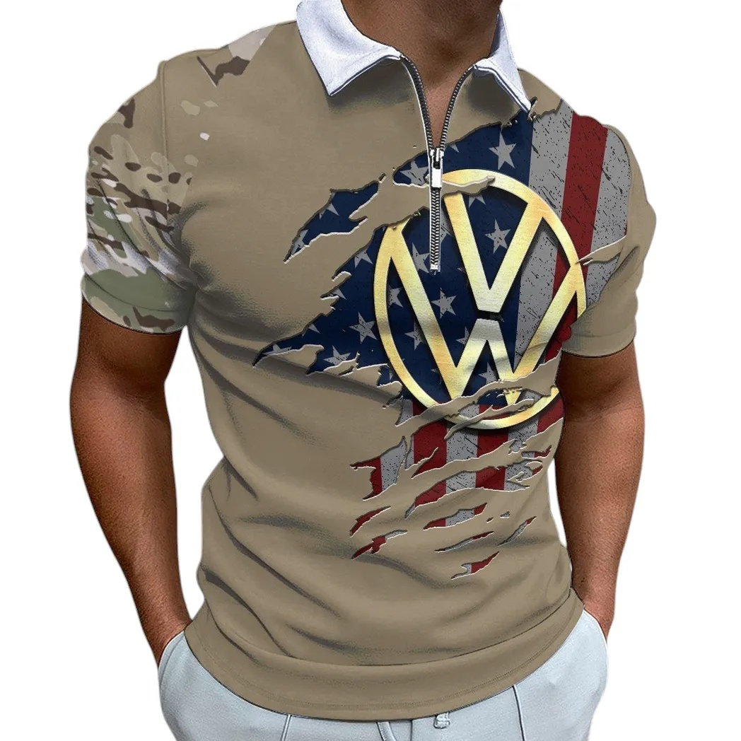 Volkswagen Zipper Polo Shirt, Gift For Volkswagen Lovers, Gift For Him, Husband, Boyfriend CAR340213069-1