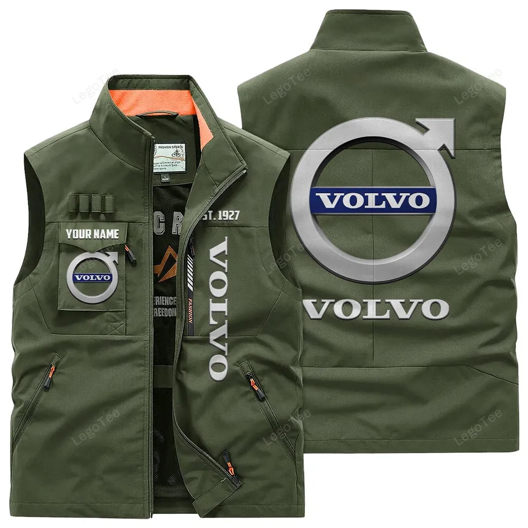 Volvo Outdoor Sleeveless Vest, Gift For Volvo Lovers, Gift For Him, Husband, Boyfriend - Army Green CAR132021325928-1