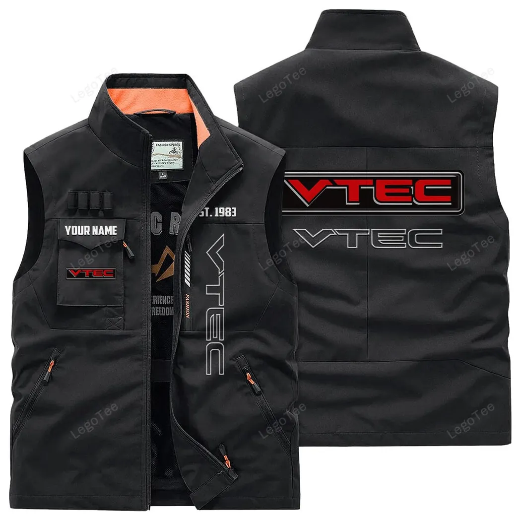 VTEC Honda Outdoor Sleeveless Vest, Gift For VTEC Honda Lovers, Gift For Him, Husband, Boyfriend - Black CAR132021325966-3