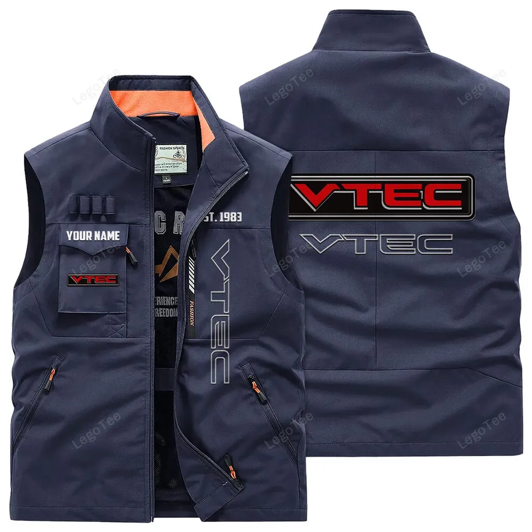 VTEC Honda Outdoor Sleeveless Vest, Gift For VTEC Honda Lovers, Gift For Him, Husband, Boyfriend - Navy CAR132021325966-5