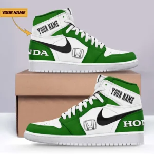 Honda Air Jordan 1 High Sneakers, Nike Sneaker For Honda Lovers CAR317032425675 - Green