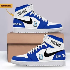 De Tomaso Air Jordan 1 High Sneakers, Nike Sneaker For De Tomaso Lovers CAR317032425682 - Blue
