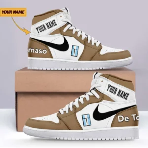 De Tomaso Air Jordan 1 High Sneakers, Nike Sneaker For De Tomaso Lovers CAR317032425682 - Brown