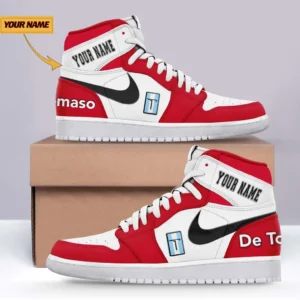 De Tomaso Air Jordan 1 High Sneakers, Nike Sneaker For De Tomaso Lovers CAR317032425682 - Red