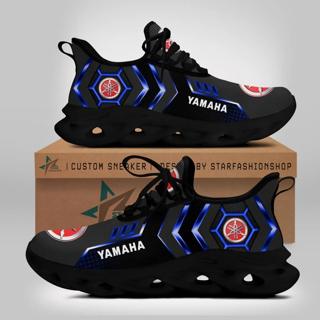 Yamaha Blue Max Soul Shoes, Gift For Yamaha Blue Lovers, Gift For Him, Husband, Boyfriend CAR64022025105 - Black