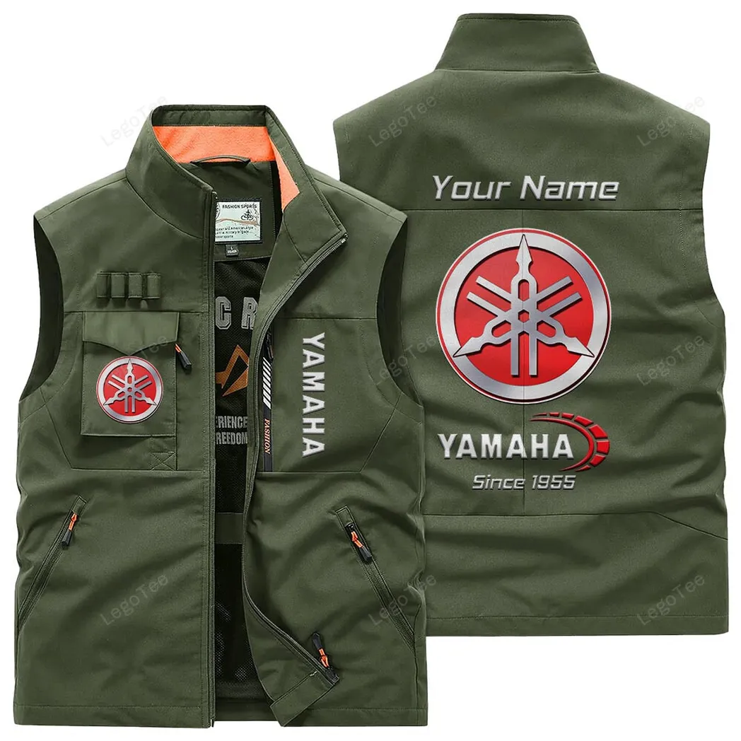 Yamaha Outdoor Sleeveless Vest, Gift For Yamaha Lovers, Gift For Him, Husband, Boyfriend - Army Green CAR131021325710-1