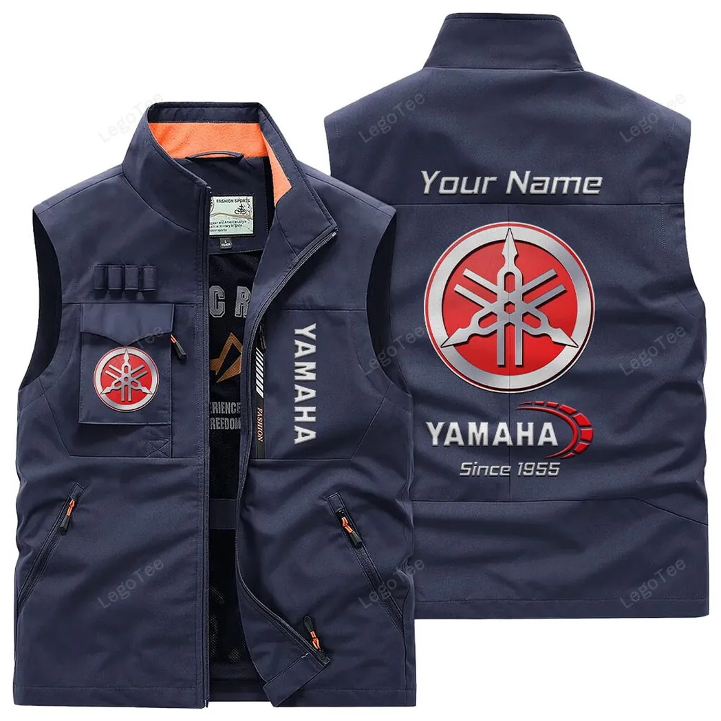 Yamaha Outdoor Sleeveless Vest, Gift For Yamaha Lovers, Gift For Him, Husband, Boyfriend - Navy CAR131021325710-5