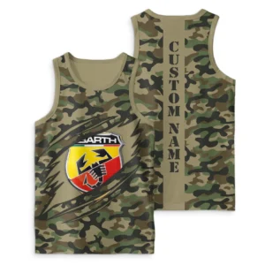 Abarth Tank Top Camo Style, All Over Print Tank Top For Men ABTT1004042025