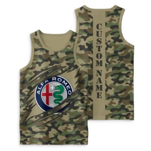 Alfa Romeo Tank Top Camo Style, All Over Print Tank Top For Men ARTT1204042025