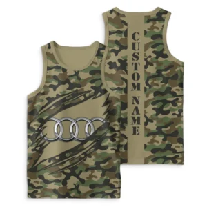 Audi Tank Top Camo Style, All Over Print Tank Top For Men AUTT1304042025