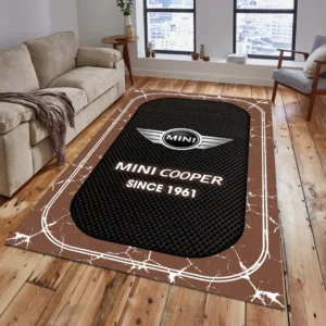 Mini Cooper Rug, Gift For Mini Cooper Lovers, Gift For Him, Husband, Boyfriend CAR15203142556 - Brown
