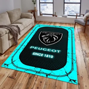 Peugeot Rug, Gift For Peugeot Lovers, Gift For Him, Husband, Boyfriend CAR15203142565 - Cyan