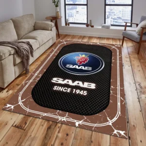 Saab Automobile Rug, Gift For Saab Automobile Lovers, Gift For Him, Husband, Boyfriend CAR15203142571 - Brown