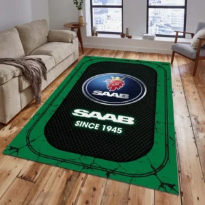 Saab Automobile Rug, Gift For Saab Automobile Lovers, Gift For Him, Husband, Boyfriend CAR15203142571 - Green