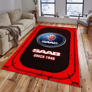 Saab Automobile Rug, Gift For Saab Automobile Lovers, Gift For Him, Husband, Boyfriend CAR15203142571 - Red