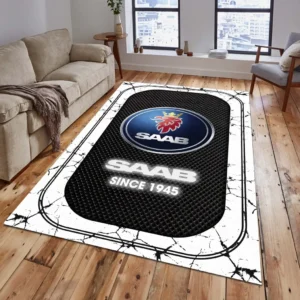 Saab Automobile Rug, Gift For Saab Automobile Lovers, Gift For Him, Husband, Boyfriend CAR15203142571 - White
