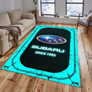 Subaru Rug, Gift For Subaru Lovers, Gift For Him, Husband, Boyfriend CAR15203142574 - Cyan