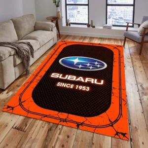 Subaru Rug, Gift For Subaru Lovers, Gift For Him, Husband, Boyfriend CAR15203142574 - Orange