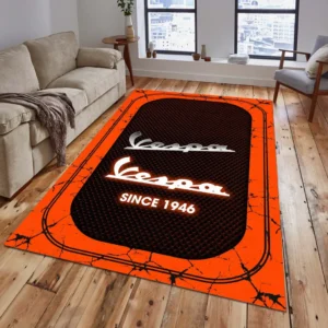 Vespa Rug, Gift For Vespa Lovers, Gift For Him, Husband, Boyfriend CAR15203142582 - Orange