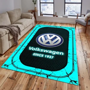 Volkswagen Rug, Gift For Volkswagen Lovers, Gift For Him, Husband, Boyfriend CAR15203142584 - Cyan