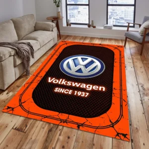 Volkswagen Rug, Gift For Volkswagen Lovers, Gift For Him, Husband, Boyfriend CAR15203142584 - Orange