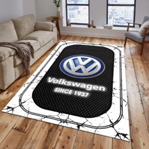 Volkswagen Rug, Gift For Volkswagen Lovers, Gift For Him, Husband, Boyfriend CAR15203142584 - White