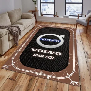 Volvo Rug, Gift For Volvo Lovers, Gift For Him, Husband, Boyfriend CAR15203142585 - Brown