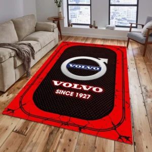 Volvo Rug, Gift For Volvo Lovers, Gift For Him, Husband, Boyfriend CAR15203142585 - Red