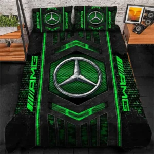 Mercedes AMG Bedding Set, Gift For Mercedes AMG Lovers, Gift For Him, Husband, Boyfriend CAR1790317002 - Green