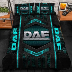 DAF Trucks Bedding Set, Gift For DAF Trucks Lovers, Gift For Him, Husband, Boyfriend CAR1790317018 - Cyan