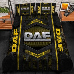 DAF Trucks Bedding Set, Gift For DAF Trucks Lovers, Gift For Him, Husband, Boyfriend CAR1790317018 - Yellow