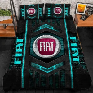 Fiat Bedding Set, Gift For Fiat Lovers, Gift For Him, Husband, Boyfriend CAR1790317021 - Cyan