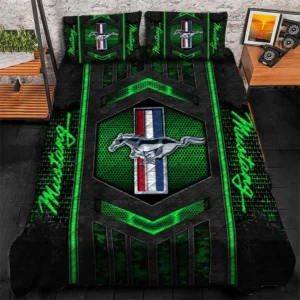 Ford Mustang Bedding Set, Gift For Ford Mustang Lovers, Gift For Him, Husband, Boyfriend CAR1790317024 - Green