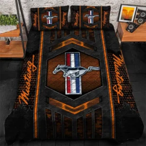 Ford Mustang Bedding Set, Gift For Ford Mustang Lovers, Gift For Him, Husband, Boyfriend CAR1790317024 - Orange